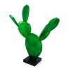 Scultura cactus in resina statua moderna verde metallizzato Roka Offerta