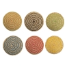 Set di 6 tovagliette tonde in paglia intrecciata Ø38cm Spiral Color Promozione