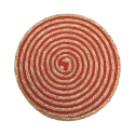 Set di 6 tovagliette tonde in paglia intrecciata Ø38cm Spiral Color Scelta
