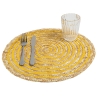 Set di 6 tovagliette tonde in paglia intrecciata Ø38cm Spiral Color 