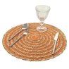 Set di 6 tovagliette tonde in paglia intrecciata Ø38cm Spiral Color 