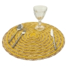 Set di 6 tovagliette tonde in paglia intrecciata Ø38cm Spiral Color 