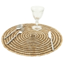 Set di 6 tovagliette tonde in paglia intrecciata Ø38cm Spiral Color 