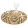 Set di 6 tovagliette tonde in paglia intrecciata Ø38cm Spiral Color 
