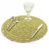 Set di 6 tovagliette tonde in paglia intrecciata Ø38cm Spiral Color 