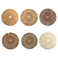 Set di 6 tovagliette tonde effetto paglia intrecciata Ø38cm Nature Promozione