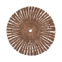 Set di 6 tovagliette tonde effetto paglia intrecciata Ø38cm Nature Saldi