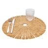 Set di 6 tovagliette tonde effetto paglia intrecciata Ø38cm Nature Vendita
