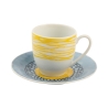 Set di 6 tazzine da caffè in porcellana con piattino 90ml Marea C Offerta