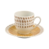 Set di 6 tazzine da caffè in porcellana con piattino 90ml Marea C Sconti