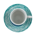 Set di 6 tazzine da caffè in porcellana con piattino 90ml Marea C 