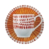 Set di 6 tazzine da caffè in porcellana con piattino 90ml Marea C 