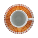 Set di 6 tazzine da caffè in porcellana con piattino 90ml Marea C 