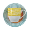 Set di 6 tazzine da caffè in porcellana con piattino 90ml Marea C 
