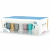 Set di 6 tazzine da caffè in vetro colorato 90ml Geometrie C 
