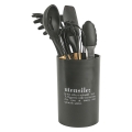 Porta utensili nero con scritta 8 pezzi Victionary C Promozione