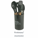 Porta utensili nero con scritta 8 pezzi Victionary C Prezzo