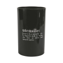 Porta utensili nero con scritta 8 pezzi Victionary C Saldi