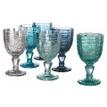 Set di 6 calici 265ml in vetro decoro arabescato Syrah Promozione