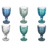 Set di 6 calici 265ml in vetro decoro arabescato Syrah Offerta