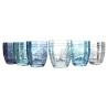 Set di 6 bicchieri acqua 265ml in vetro decoro arabescato Syrah Ocean 