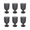 Set di 6 calici 300ml in vetro decoro in rilievo Nobilis C Promozione