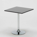 Tavolino Quadrato Nero 70x70 cm con 2 Sedie Colorate Trasparenti Cristal Light Platinum Acquisto