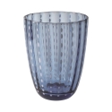 Set di 6 bicchieri acqua in vetro con pois bianchi 300ml Kalahari Sconti