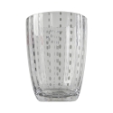 Set di 6 bicchieri acqua in vetro con pois bianchi 300ml Kalahari Costo