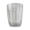 Set di 6 bicchieri acqua in vetro con pois bianchi 300ml Kalahari Costo
