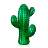 Scultura moderna cactus statua in resina verde metallizzato Grymt Promozione