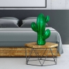 Scultura moderna cactus statua in resina verde metallizzato Grymt Vendita