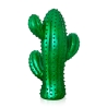 Scultura moderna cactus statua in resina verde metallizzato Grymt Saldi