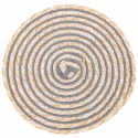 Set di 6 tovagliette tonde in paglia intrecciata Ø38cm Spiral Stone Vendita