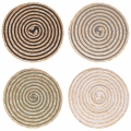 Set di 4 tovagliette tonde in paglia intrecciata Ø38cm Spiral Promozione