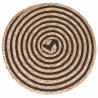 Set di 4 tovagliette tonde in paglia intrecciata Ø38cm Spiral Offerta