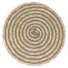 Set di 4 tovagliette tonde in paglia intrecciata Ø38cm Spiral Saldi