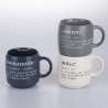 Set di 3 tazze mug in gres impilabili 350ml con scritte Victionary L Promozione