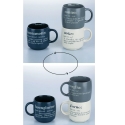 Set di 3 tazze mug in gres impilabili 350ml con scritte Victionary L Vendita