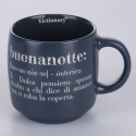 Set di 3 tazze mug in gres impilabili 350ml con scritte Victionary L Catalogo