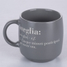 Set di 3 tazze mug in gres impilabili 350ml con scritte Victionary L Modello