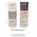 Set di 6 tazzine da caffè in porcellana con scritte 90ml Victionary Caffè Vendita