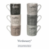 Set di 6 tazzine da caffè in porcellana con scritte 90ml Victionary Caffè Offerta