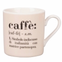 Set di 6 tazzine da caffè in porcellana con scritte 90ml Victionary Caffè Sconti