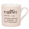 Set di 6 tazzine da caffè in porcellana con scritte 90ml Victionary Caffè Sconti