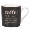 Set di 6 tazzine da caffè in porcellana con scritte 90ml Victionary Caffè Stock