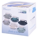 Set di 6 tazzine da caffè in porcellana 90ml con piattino Shade of Ocean Modello
