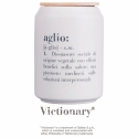 Barattolo aglio in gres bianco con coperchio 1,6L Victionary D Vendita