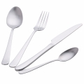 Set di 24 posate in acciaio inox finitura opaca silver Round Promozione