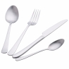 Set di 24 posate in acciaio inox finitura opaca silver Round Promozione